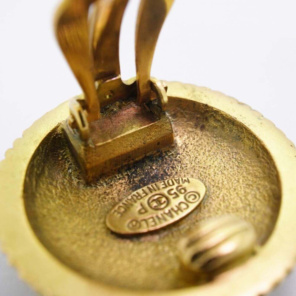 CHANEL Gold Logo Earrings - Picture 6 of 8